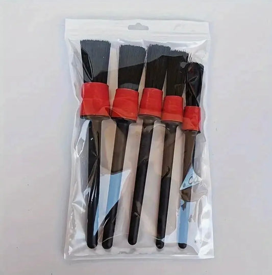 Detailierungs-Bürstenset Auto-Bürsten Auto-Detailierungs-Bürste für die Auto-Reinigung Detailierungs-Bürste Armaturenbrett Luftauslass Radbürsten / 5-Teilig
