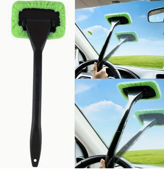 1 Stück, Autofenster-Reinigungsbürste, Auto-Dual-Use-Staubentfernungs-Antibeschlag-Glasbürste, Frontglas-Mopp, Autofenster-Reinigung, Glasreiniger